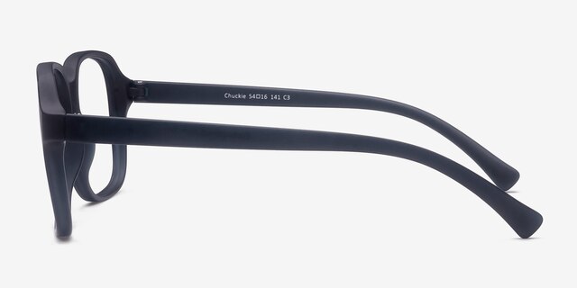 Chuckie Matte Navy PlasticEyeglass Frames from EyeBuyDirect, Side View