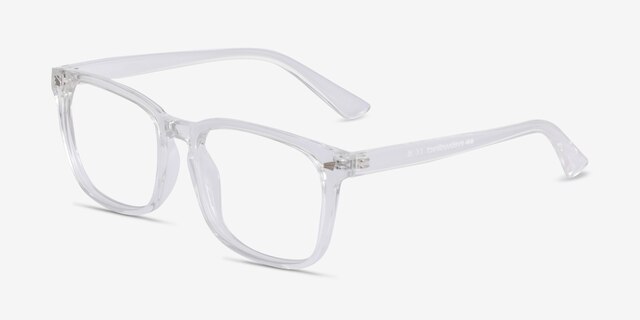 Uptown Clear PlasticEyeglass Frames from EyeBuyDirect, Angle View