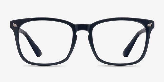 Uptown Navy PlasticEyeglass Frames from EyeBuyDirect, Front View
