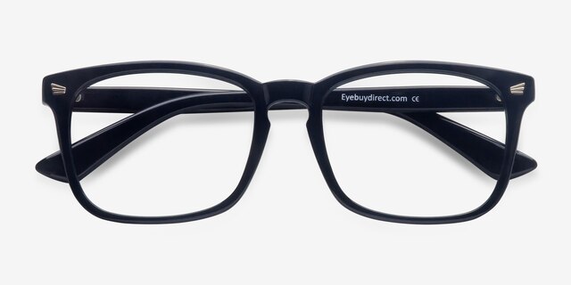 Uptown Navy PlasticEyeglass Frames from EyeBuyDirect, Closed View