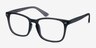 Uptown Matte Gray PlasticEyeglass Frames from EyeBuyDirect, Angle View