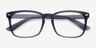 Uptown Matte Gray PlasticEyeglass Frames from EyeBuyDirect, Closed View