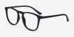 Central Matte Black PlasticEyeglass Frames from EyeBuyDirect, Angle View