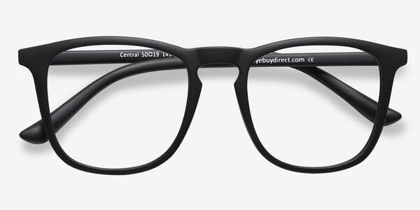 Matte Black Central -  Plastic Eyeglasses