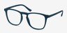 Central Matte Navy PlasticEyeglass Frames from EyeBuyDirect, Angle View