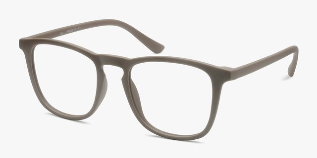 Central Light Brown PlasticEyeglass Frames from EyeBuyDirect, Angle View