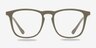 Central Matte Green PlastiqueMontures de lunettes de vue d'EyeBuyDirect, Vue de Face