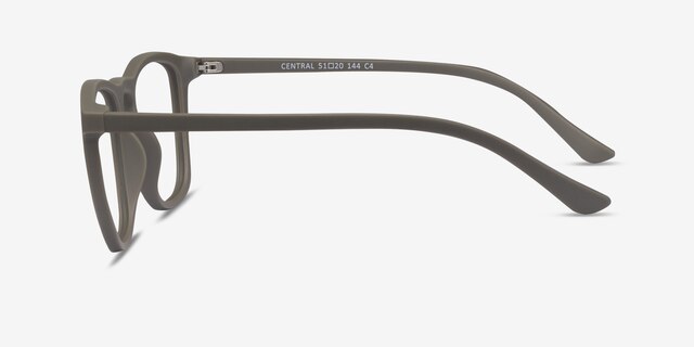 Central Matte Green PlastiqueMontures de lunettes de vue d'EyeBuyDirect, Vue de Côté