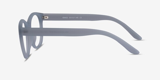 Grace Matte Blue PlastiqueMontures de lunettes de vue d'EyeBuyDirect, Vue de Côté