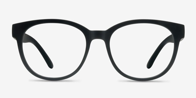 Grace Matte Black PlastiqueMontures de lunettes de vue d'EyeBuyDirect, Vue de Face