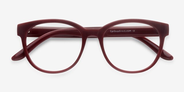 Grace Red PlasticEyeglass Frames from EyeBuyDirect, Closed View
