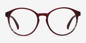 Delaware Matte Burgundy Plastique Montures de lunettes de vue d'EyeBuyDirect, Vue de Face