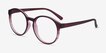 Delaware Matte Burgundy PlasticEyeglass Frames from EyeBuyDirect, Angle View