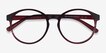 Delaware Matte Burgundy PlasticEyeglass Frames from EyeBuyDirect, Closed View
