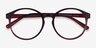 Delaware Matte Burgundy PlastiqueMontures de lunettes de vue d'EyeBuyDirect, Vue Rapprochée