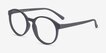 Delaware Matte Black PlasticEyeglass Frames from EyeBuyDirect, Angle View
