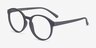 Delaware Matte Black PlasticEyeglass Frames from EyeBuyDirect, Angle View