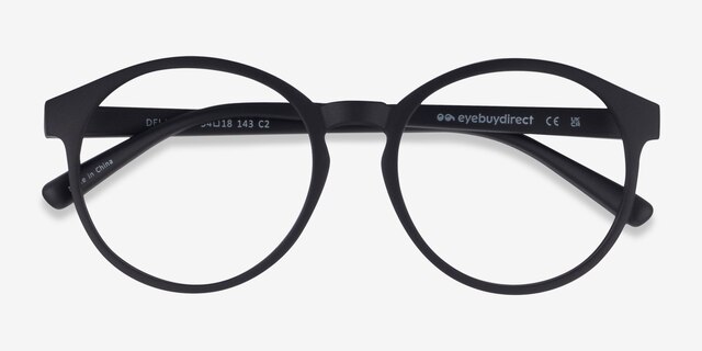 Delaware Matte Black PlasticEyeglass Frames from EyeBuyDirect, Closed View
