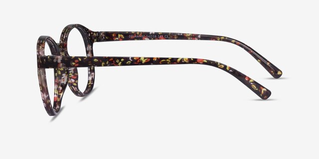 Delaware Fleuries PlastiqueMontures de lunettes de vue d'EyeBuyDirect, Vue de Côté