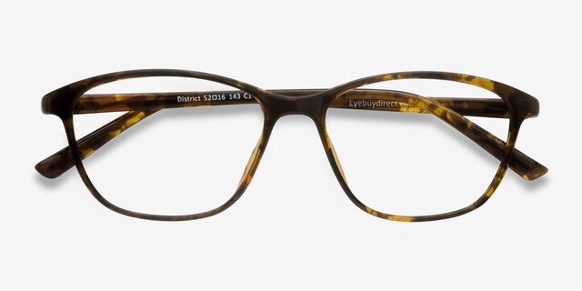 District Tortoise PlasticEyeglass Frames from EyeBuyDirect, Closed View