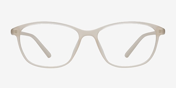 District Matte Beige Plastic Eyeglass Frames