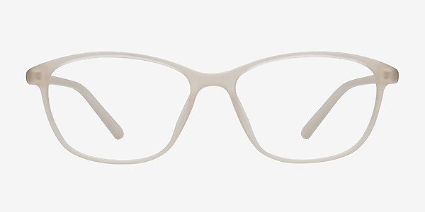 District Matte Beige Plastic Eyeglass Frames