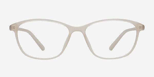 District Matte Beige Plastic Eyeglass Frames