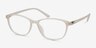 District Matte Beige PlasticEyeglass Frames from EyeBuyDirect, Angle View