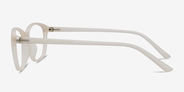 District Matte Beige PlasticEyeglass Frames from EyeBuyDirect, Side View