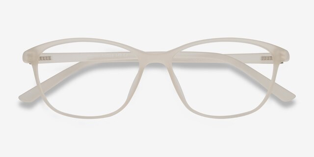 District Matte Beige PlasticEyeglass Frames from EyeBuyDirect, Closed View