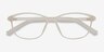 District Matte Beige PlasticEyeglass Frames from EyeBuyDirect, Closed View