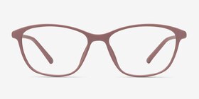 District Matte Pink Plastique Montures de lunettes de vue d'EyeBuyDirect, Vue de Face
