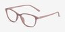 District Matte Pink PlastiqueMontures de lunettes de vue d'EyeBuyDirect, Vue d'Angle