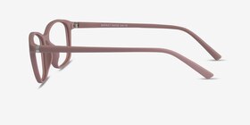 District Matte Pink Plastique Montures de lunettes de vue d'EyeBuyDirect, Vue de Côté