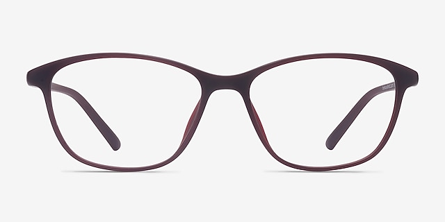 District Matte Burgundy PlasticEyeglass Frames from EyeBuyDirect, Front View