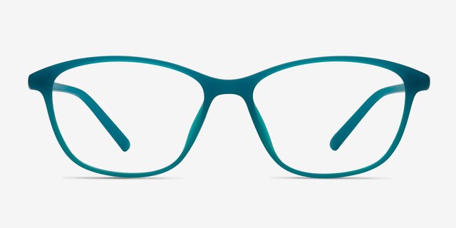District Vert Mat PlastiqueMontures de lunettes de vue d'EyeBuyDirect, Vue de Face