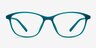 District Vert Mat PlastiqueMontures de lunettes de vue d'EyeBuyDirect, Vue de Face