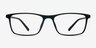 Sullivan Matte Black PlasticEyeglass Frames from EyeBuyDirect, Front View