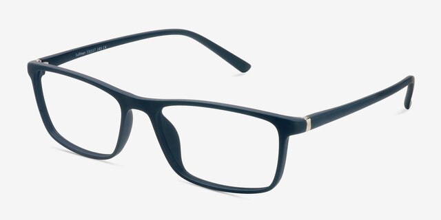 Sullivan Matte Navy PlasticEyeglass Frames from EyeBuyDirect, Angle View