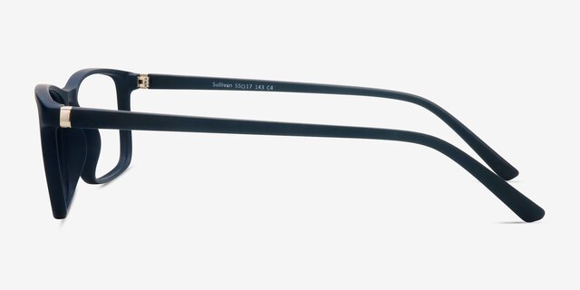 Sullivan Matte Navy PlasticEyeglass Frames from EyeBuyDirect, Side View