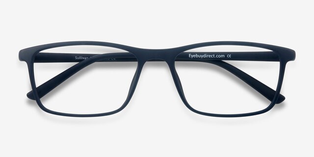 Sullivan Matte Navy PlasticEyeglass Frames from EyeBuyDirect, Closed View