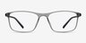 Wyoming Matte Gray PlasticEyeglass Frames from EyeBuyDirect, Front View