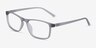 Wyoming Matte Gray PlasticEyeglass Frames from EyeBuyDirect, Angle View
