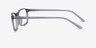 Wyoming Matte Gray PlasticEyeglass Frames from EyeBuyDirect, Side View