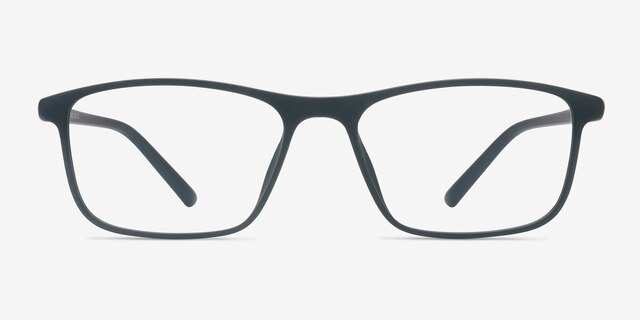 Wyoming Matte Black PlasticEyeglass Frames from EyeBuyDirect, Front View