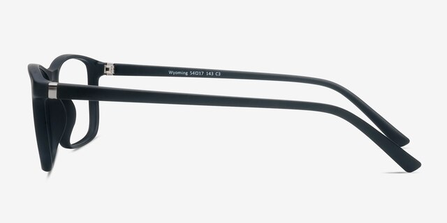 Wyoming Matte Black PlasticEyeglass Frames from EyeBuyDirect, Side View