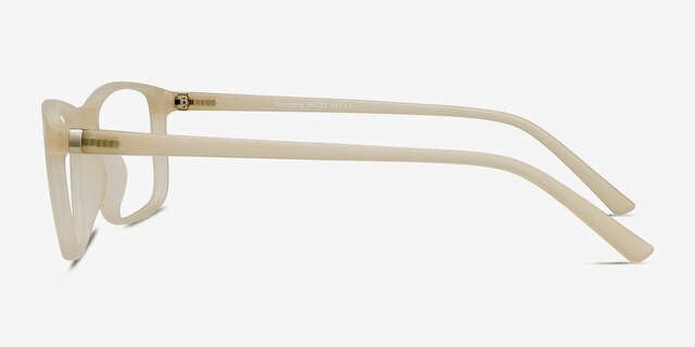 Wyoming Matte Cream PlasticEyeglass Frames from EyeBuyDirect, Side View