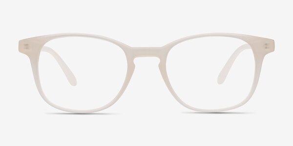 Monday Matte White Plastic Eyeglass Frames