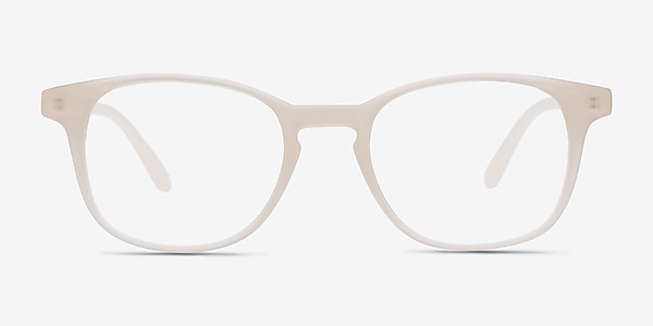 Monday Matte White Plastic Eyeglass Frames