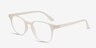 Monday Matte White PlasticEyeglass Frames from EyeBuyDirect, Angle View